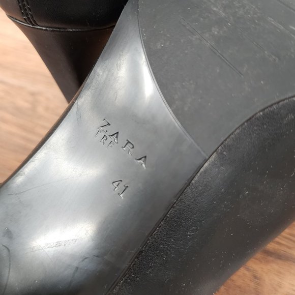 ZARA black boot 4" heel - size 41 - Picture 5 of 7